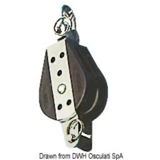 Osculati - Ball-bearing block 1pulley swivel w/becket 12x57mm - 55.029.12 product image
