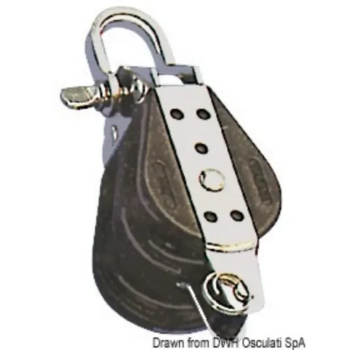 Osculati - Ball-bearing block 2pulley shackle becket 8x28mm - 55.031.08 product image