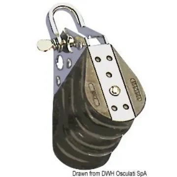 Osculati - Ball-bearing block 3pulley shackle 10x38mm - 55.032.10 product image