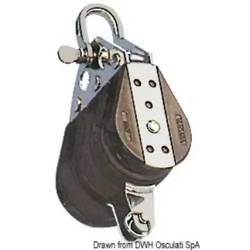 Osculati - Ball-bearing block 3pulley shackle becket 10x38mm - 55.033.10 product image