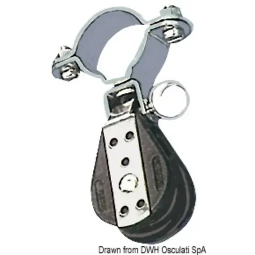 Osculati - Ball-bearing block 1pulley w/swivel head 8x28 - 55.037.08 product image