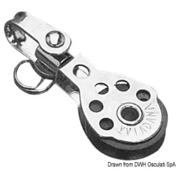 Osculati - Mini-block 1pulley w/shackle 6x25 - 55.040.03 product image