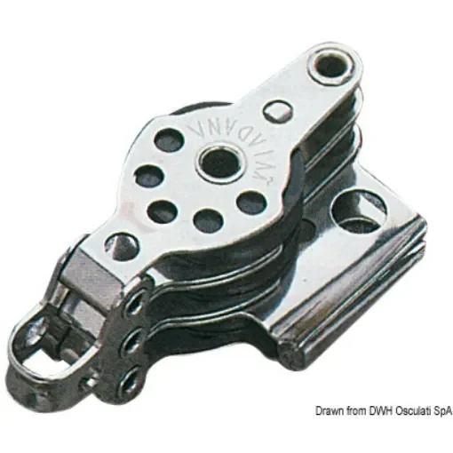 Osculati - Mini-block 3pulleys w/cam and becket 6x25 - 55.040.08 product image