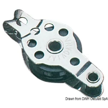 Osculati - Mini-block 1pulley on ball bearings w/becket 8x25 - 55.043.02 product image