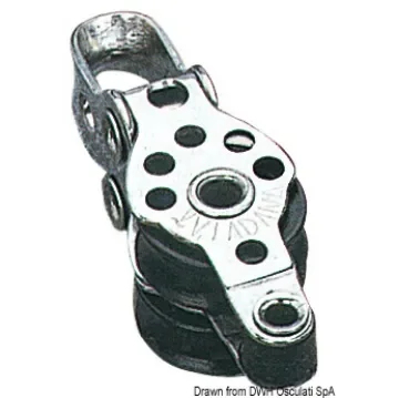 Osculati - SS mini-block double w/becket 17x5 - 55.090.05 product image