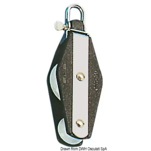 Osculati - Plastinox violin block 2pulleys 10x45 - 55.108.01 product image