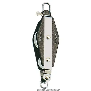 Osculati - Plastinox violin block 2pulleys 12x56 w/becket - 55.109.02 product image