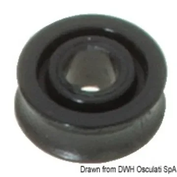 Osculati - Delrin pulley 17 mm for lines &amp;#216; 5 mm black - 55.245.01 product image