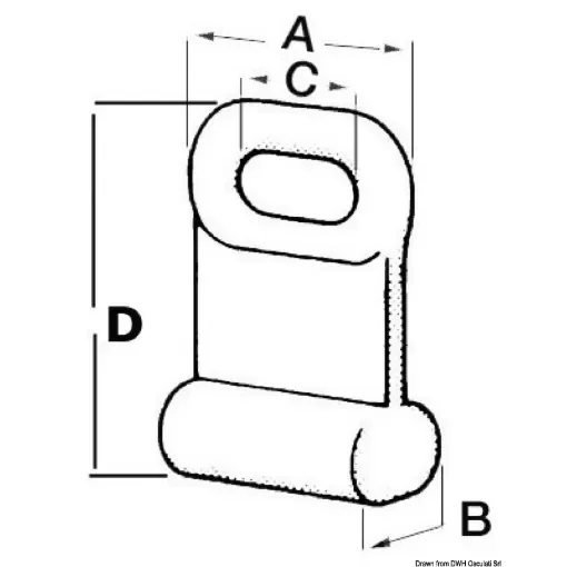 Osculati - Mainsail slide 9x23 mm - 58.357.00 product image
