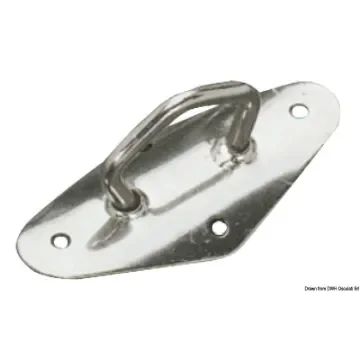 Stainless steel spinnaker pole attachment on vertical curved base product image
