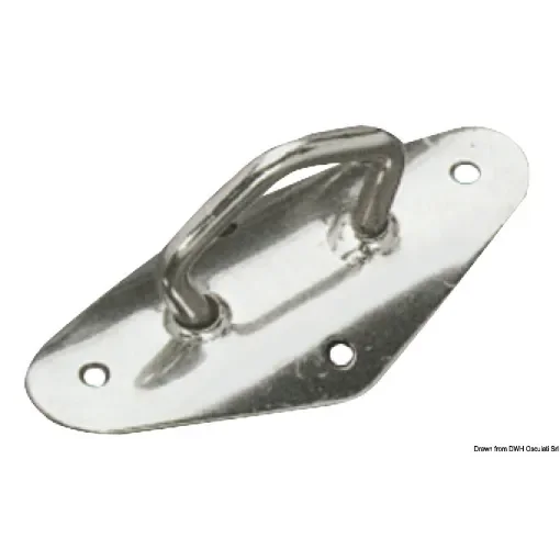 Stainless steel spinnaker pole attachment on vertical curved base product image