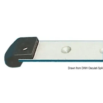 Osculati - Anodised aluminium rail 22x3 mm (2m-bar) - 61.510.92 product image