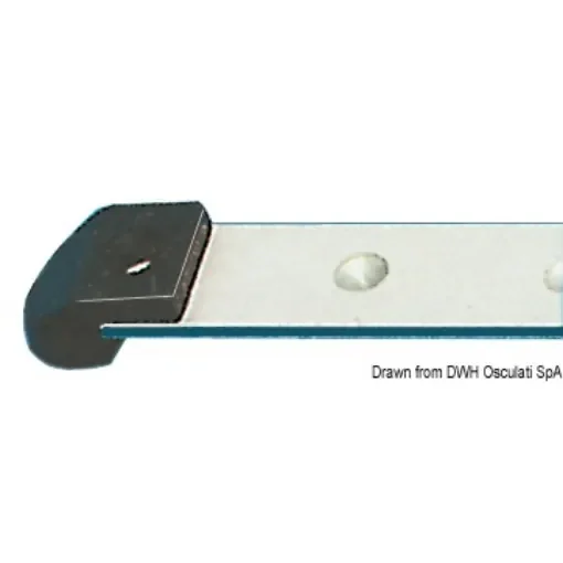 Osculati - Anodised aluminium rail 22x3 mm (2m-bar) - 61.510.92 product image