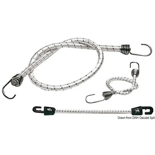 Bungee / hook sail ties in stainless or nylon product image