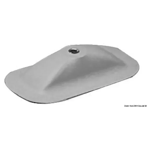 Osculati - Rowlock holder 200x100 mm grey RAL 7035 - 66.070.40 product image