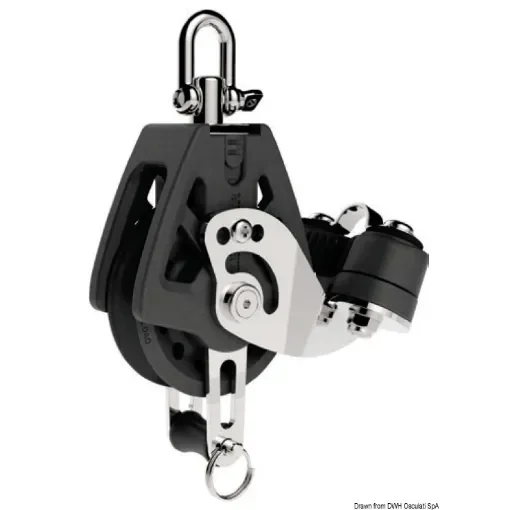 Osculati - Synchro 50 single block w/becket and cam cleat - 68.309.51 product image