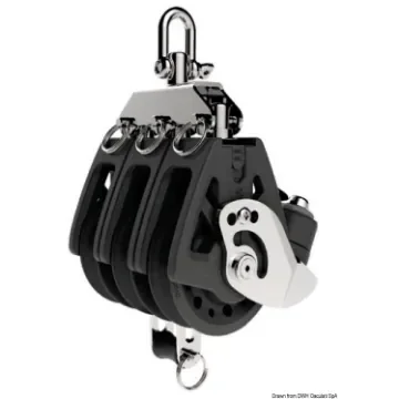 Osculati - Synchro 50 triple block w/becket and cam cleat - 68.310.51 product image