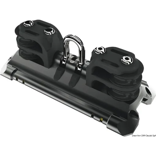 Osculati - Mainsheet car size 2 shackle double control sheave - 68.712.02 product image
