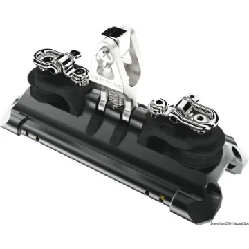 Osculati - Mainsheet car 2 upstand double control line sheave w/becket - 68.724.02 product image