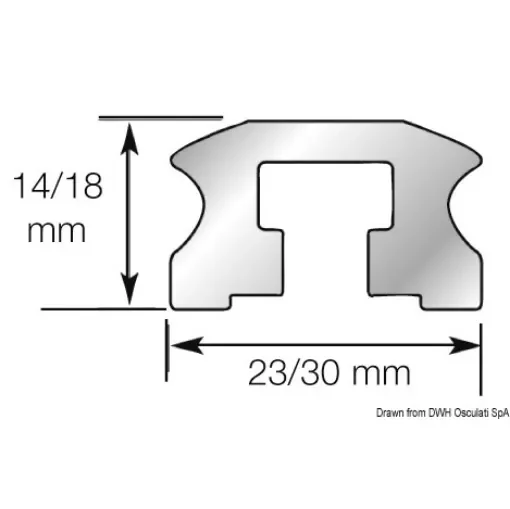 Osculati - Sliding bolt track 2 - 68.746.02 product image