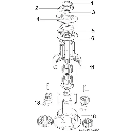 Osculati - Maintenance standard pawl kit - 68.915.01 product image