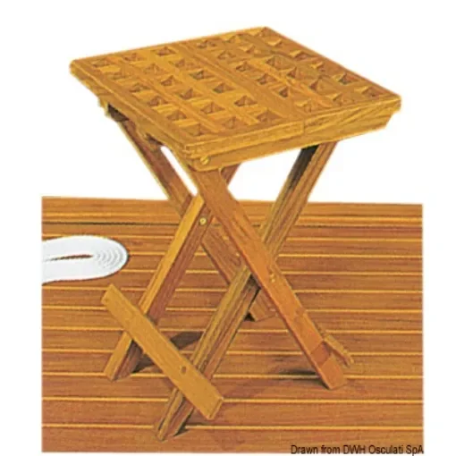 Osculati - Foldable teak stool 30x30x45 cm - 71.308.00 product image