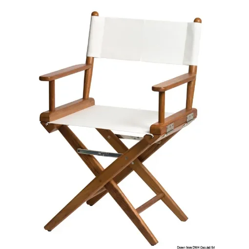 Osculati - Teak folding chair white fabric - 71.323.21 product image