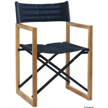 Osculati - Teak folding chair The Square blue navy - 71.325.01 product image