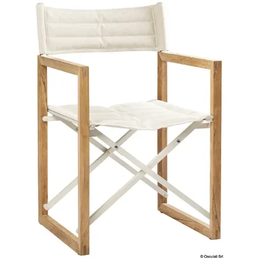 Osculati - Teak folding chair The Square linen - 71.325.02 product image