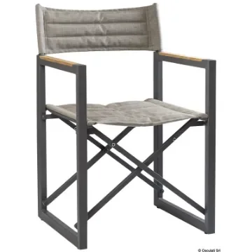 Osculati - Sedia pieghevole alluminio teak ARC The Square grigia - 71.325.04 product image