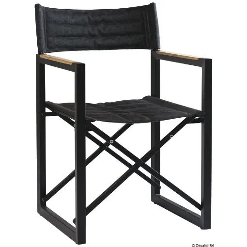 Osculati - Sedia pieghevole alluminio teak ARC The Square antracite - 71.325.05 product image