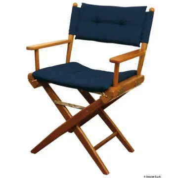 Osculati - Teak folding chair blue padded fabric - 71.326.30 product image