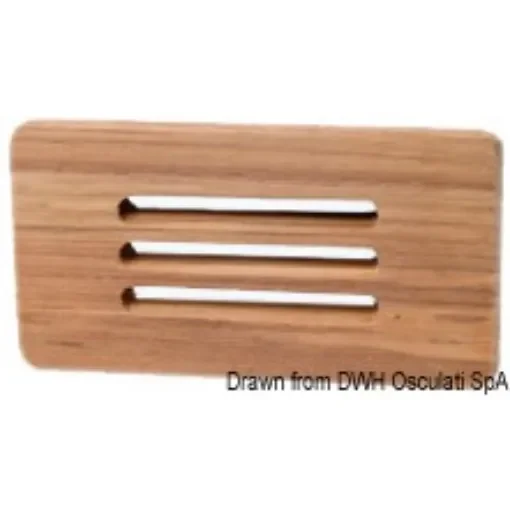 Osculati - Teak protection front panel 125x65 mm - 71.396.60 product image