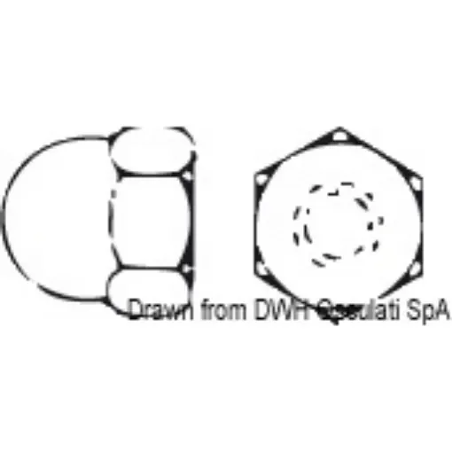 Domed cap hexagon nut UNI 5721 DIN 1587 product image