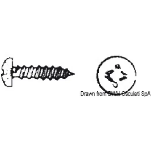 Osculati - Self-tapping screw cross head 6.3x45 AISI 304 AUTO/TC6,3X45 - A2-7981-06.3X045 product image