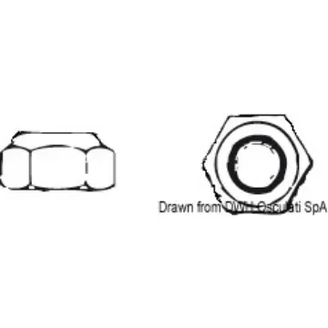 Osculati - Self-locking hexagon nut 8 AISI 304 AUTOBL.8 - A2-982-08 product image