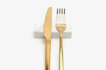 Marble Cutlery rests in Arabescato Marble product image