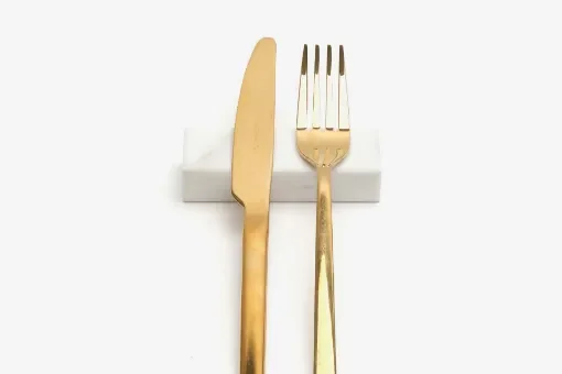 Marble Cutlery rests in Arabescato Marble product image