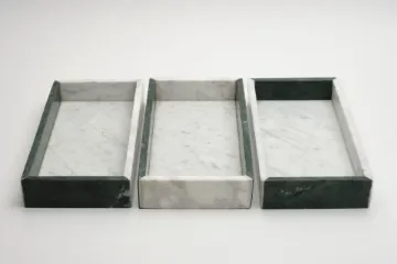 Rectangul Tray with Carrara Marble and Verde Alpi Marble product image
