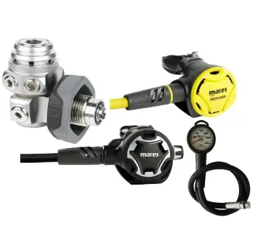 Mares Dual Adjustable Diving Regulator Pack 62x + Mares Rover Octopus + Pressure Gauge product image