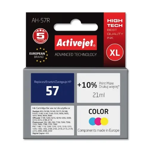 Activejet AH-57R Ink (Replacement for Hp 57 C6657A; Premium; 21 Ml; Color) - AH-57R product image