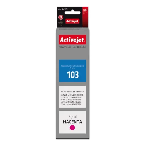 Activejet AE-103M Ink (Replacement Epson 103 C13t00s34a; Supreme; 70 Ml; Purple) - AE-103M product image