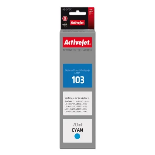 Activejet AE-103C Ink (Replacement Epson 103 C13t00s24a; Supreme; 70 Ml; Blue) - AE-103C product image