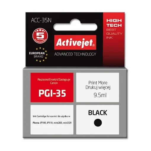 Activejet ACC-35N Ink (Replacement for Canon Pgi-35; Supreme; 9.5 Ml; Black) - ACC-35N product image