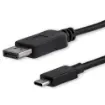 Startech.Com 3ft/1m Usb C To Displayport 1.2 Cable 4K 60Hz - Usb-C To Displayport Adapter Cable - HBR2 - Usb Type-C Dp Alt Mode To Dp Monitor Video Cable - Works W/ Thunderbolt 3 - Black - Cdp2dpmm1mb product image