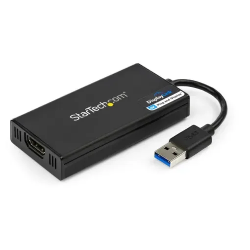 Startech.Com Usb 3.0 To Hdmi Adapter - 4K 30Hz Ultra Hd - Displaylink Certified - Usb Type-A To Hdmi Display Adapter Converter for Monitor - External Video & Graphics Card - Mac & Windows - Usb32hd4k product image