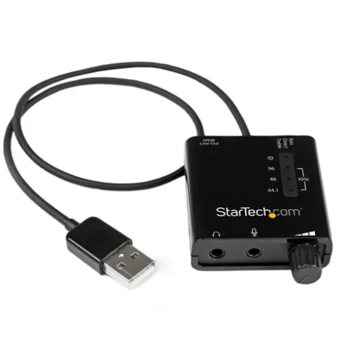 Startech.Com Usb Stereo Audio Adapter External Sound Card with Spdif Digital Audio and Stereo Mic - ICUSBAUDIO2D product image