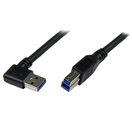 Startech.Com 1m Black Superspeed Usb 3.0 Cable - Right Angle a To B - M/M - Usb3sab1mra product image