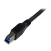 Startech.Com 1m Black Superspeed Usb 3.0 Cable - Right Angle a To B - M/M - Usb3sab1mra product image