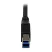 Startech.Com 1m Black Superspeed Usb 3.0 Cable - Right Angle a To B - M/M - Usb3sab1mra product image